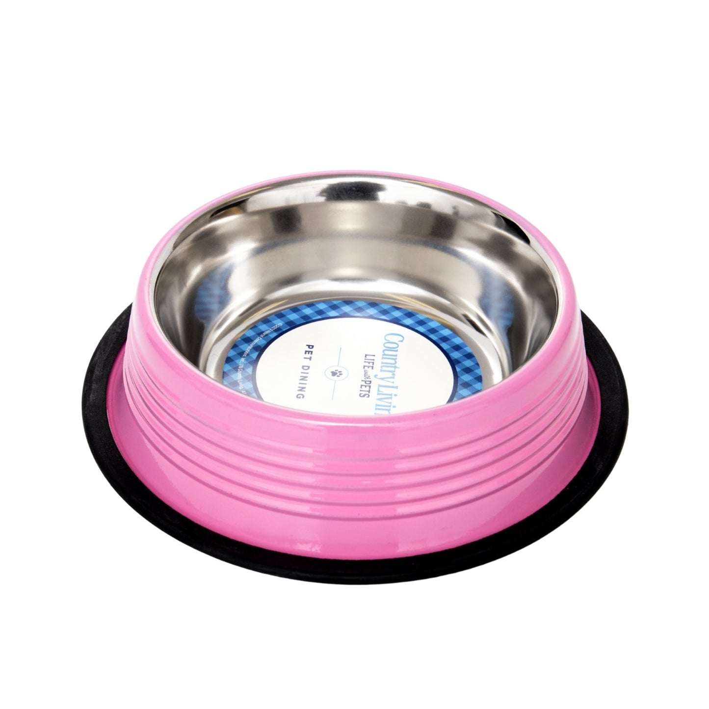Pet Bed Country Living Set of Ribbed Non-Slip Bowls Essentia - close up product image for pet bed