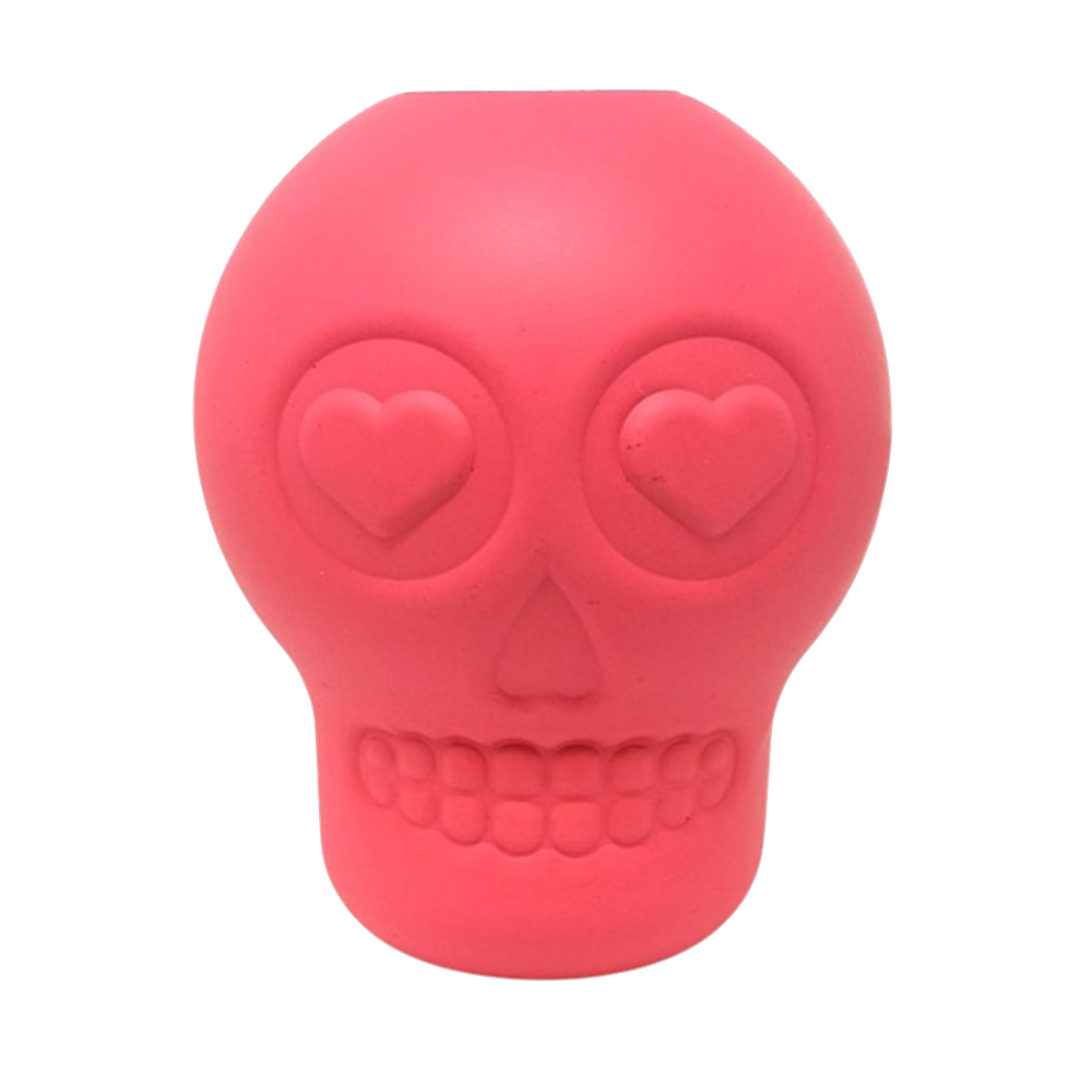 Sugar Skull Dog Chew Toy Treat Dispenser USA Made Sodapup - main product image