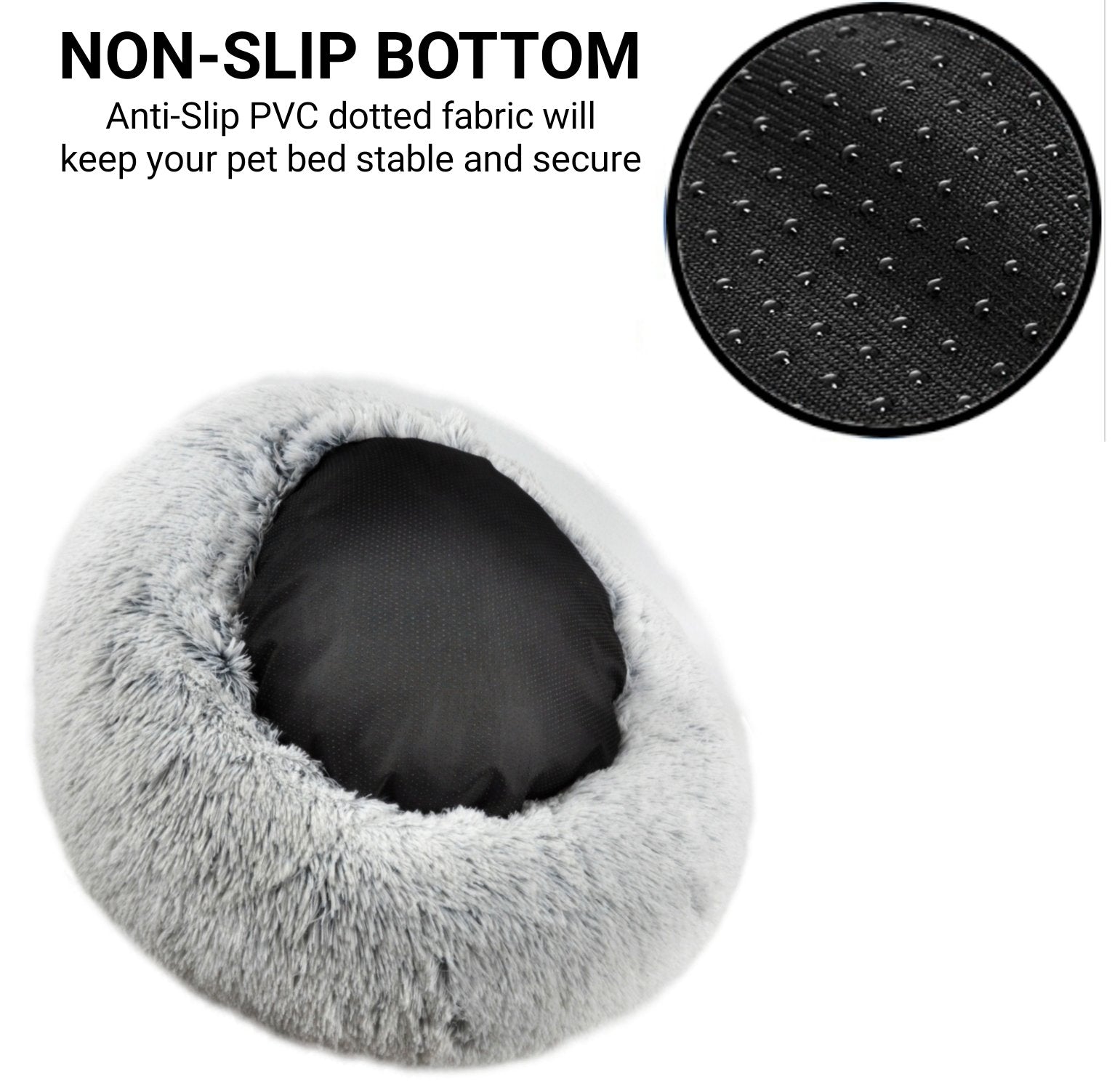 Mr. Peanut's 28" OrthoPlush� Pet Bed - Snowflake White Two Tone - gallery image 7