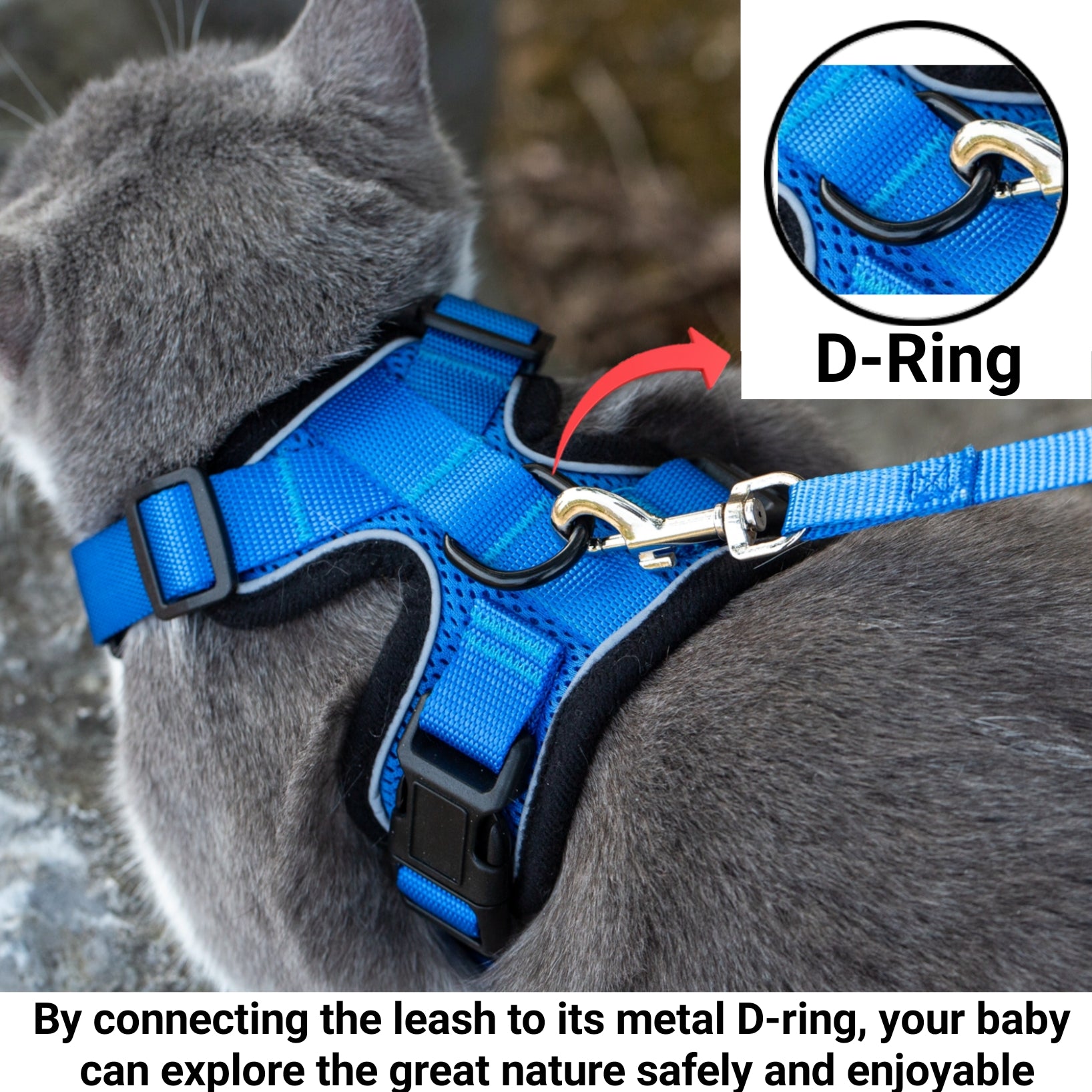 Mr. Peanut's PurrTrek Reflective Cat Harness with Matching Leash - gallery image 6