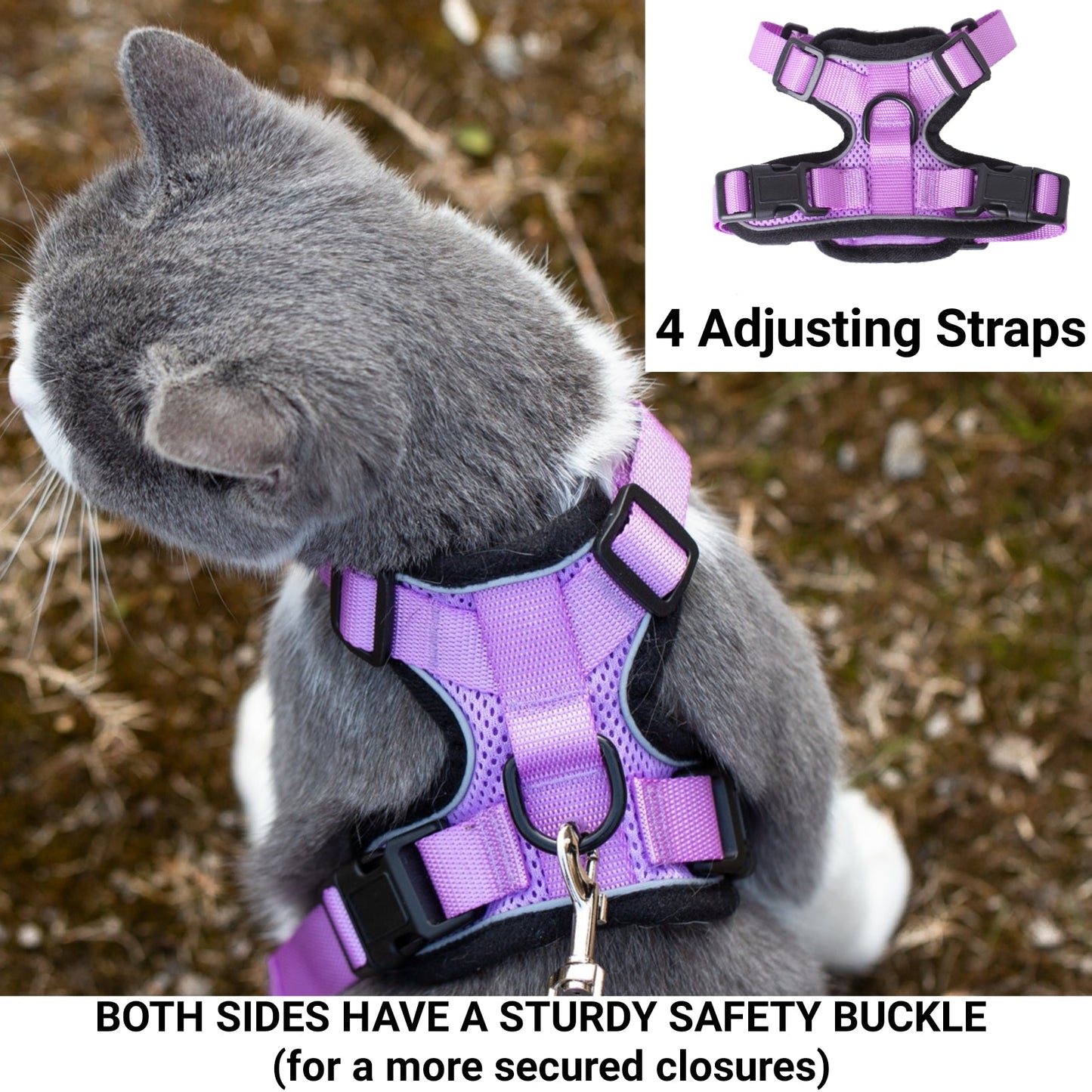 Mr. Peanut's PurrTrek Reflective Cat Harness with Matching Leash - gallery image 5