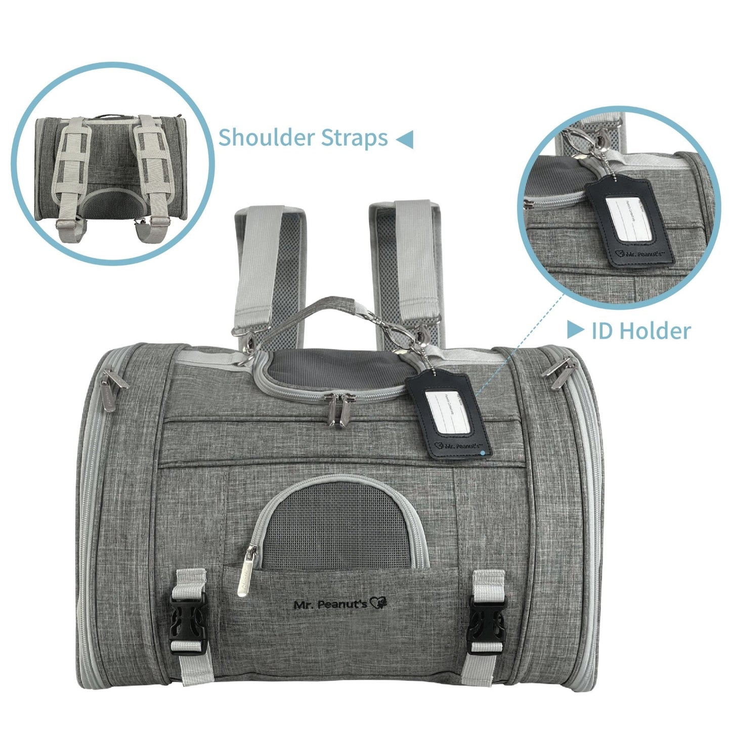 Mr. Peanut's Monterey Series Airline Compliant Horizontal Backpack Pet Carrier - gallery image 26