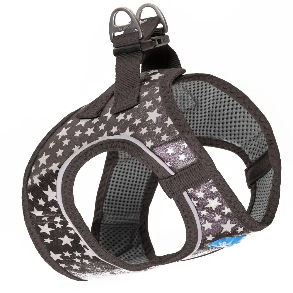 Plush Step In Glitter Glow Harness - Gunmetal - lifestyle view