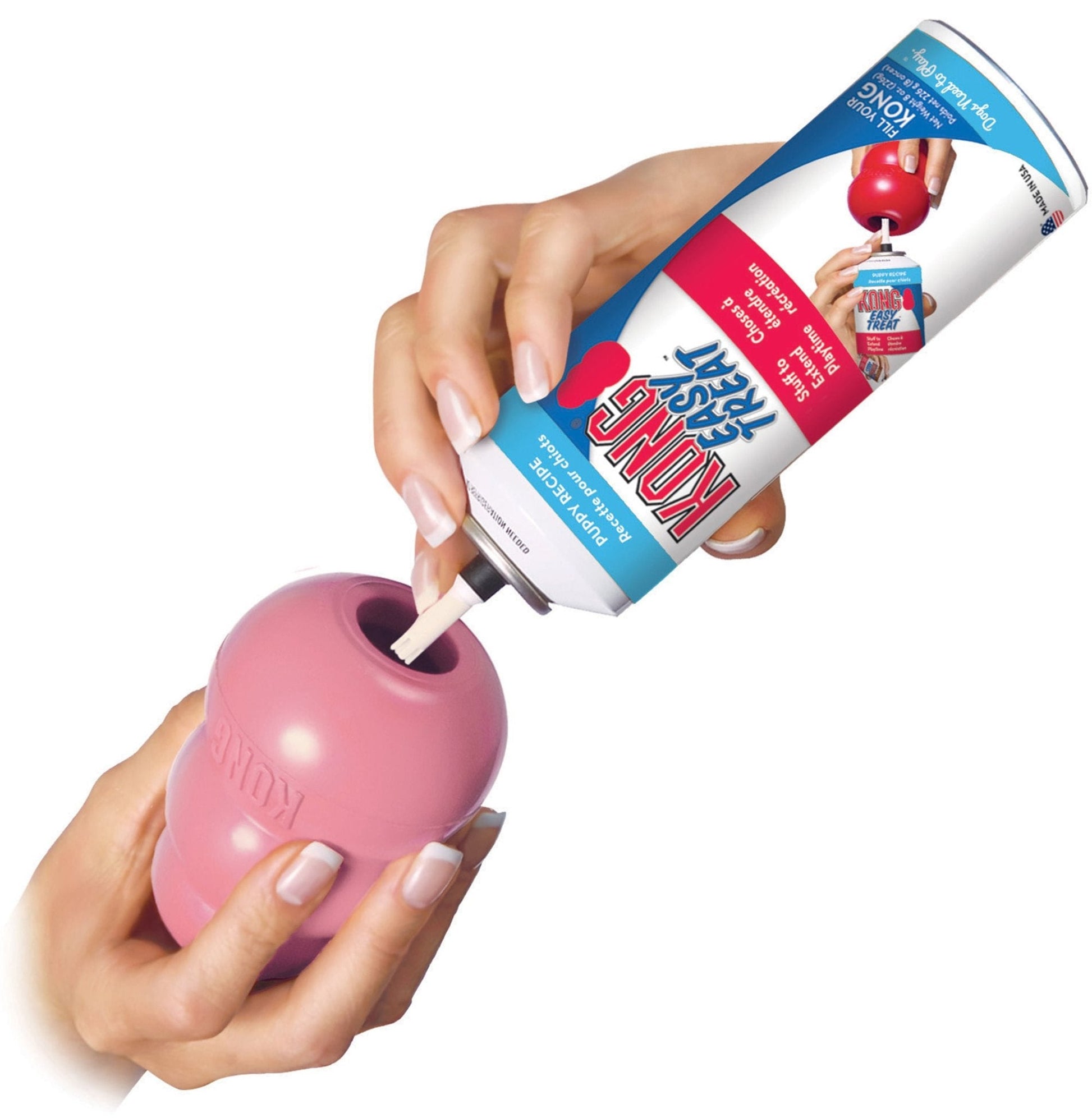 KONG Puppy Treat Stuffing Chew Dog Toy Treat Dispensing Dog - lifestyle view
