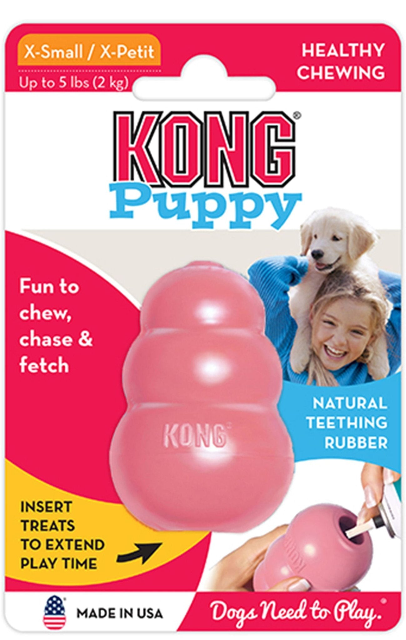 KONG Puppy Treat Stuffing Chew Dog Toy Treat Dispensing Dog - main product image