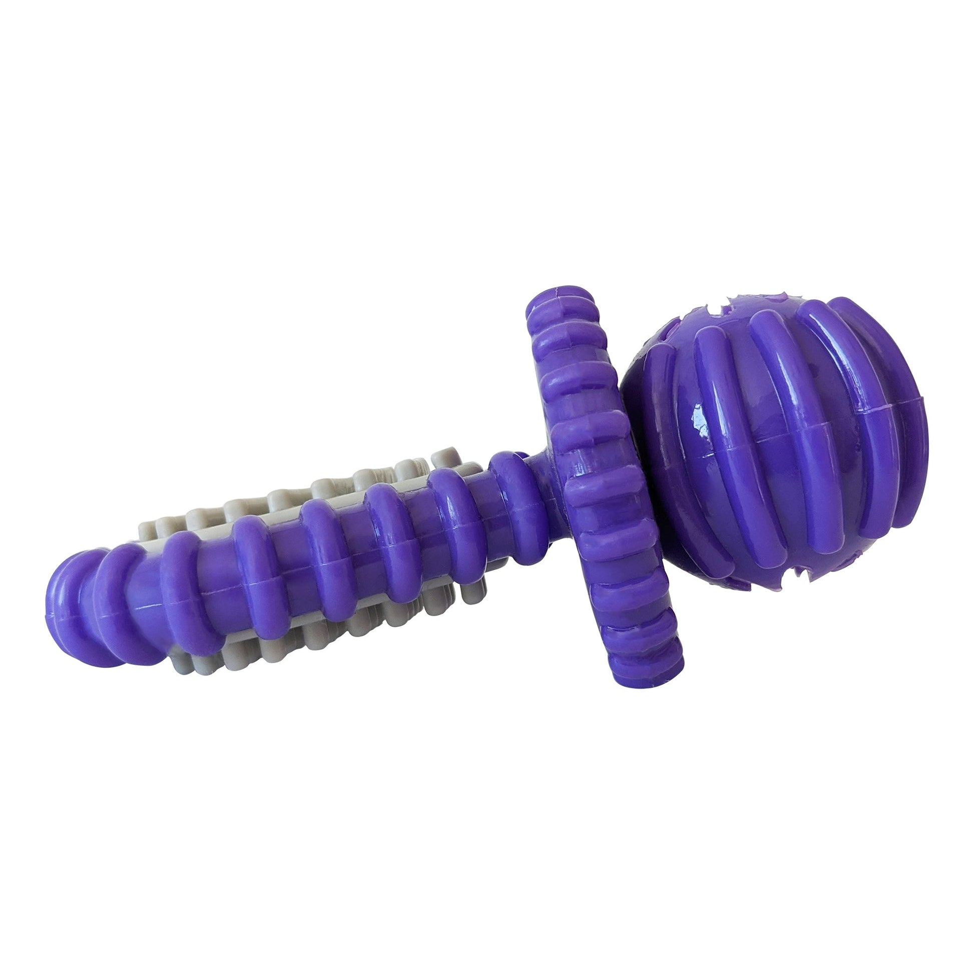 Dog Treats Purple Rubber Dental Pacifier Toy Ridges Treat - detail product image for dog treats
