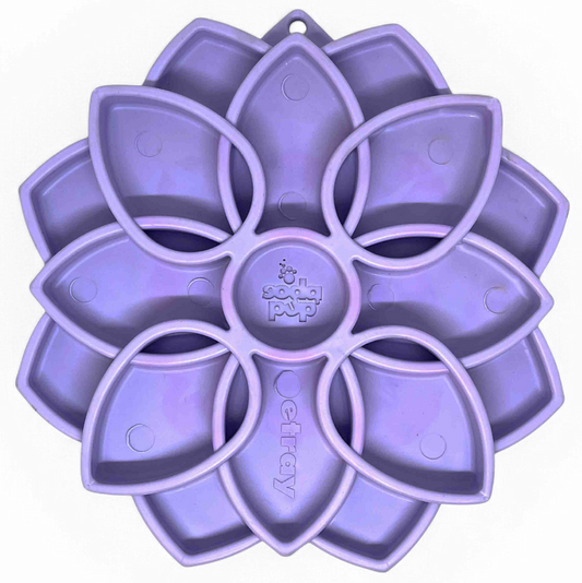 Mandala Softie Etray Shallow Slow Feeder Dog Bowl With Cups - main product image