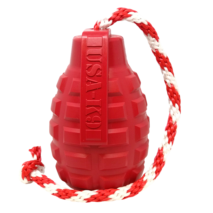 USA K9 Grenade Rubber Dog Chew Toy K9 Handler Reward Toy USA - main product image