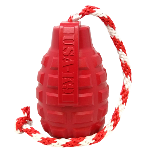 USA K9 Grenade Rubber Dog Chew Toy K9 Handler Reward Toy USA - main product image