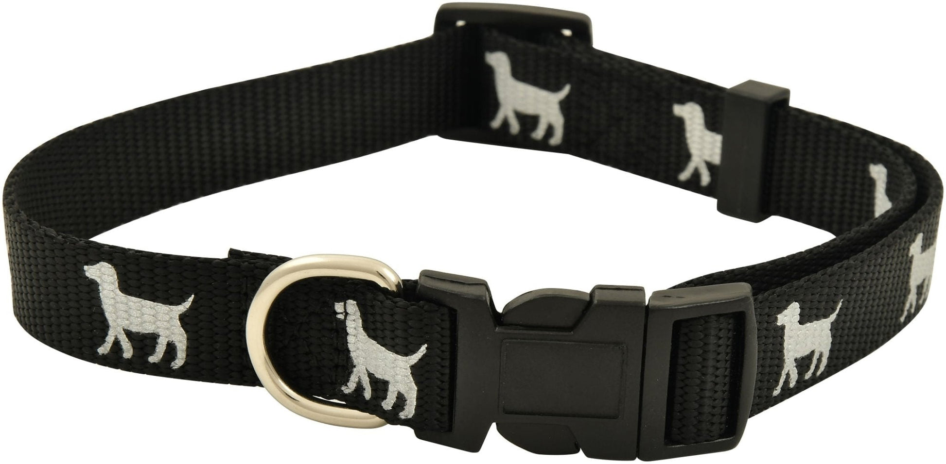 Jeffers Reflective Hound Series Adjustable Nylon Dog Collars - close up view