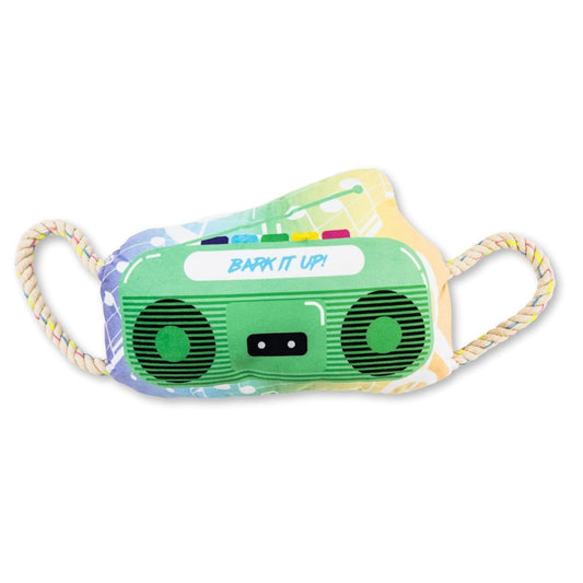 Dog Treats Retro Boombox Plush Toy with Squeaker Crinkle - main product image for dog treats