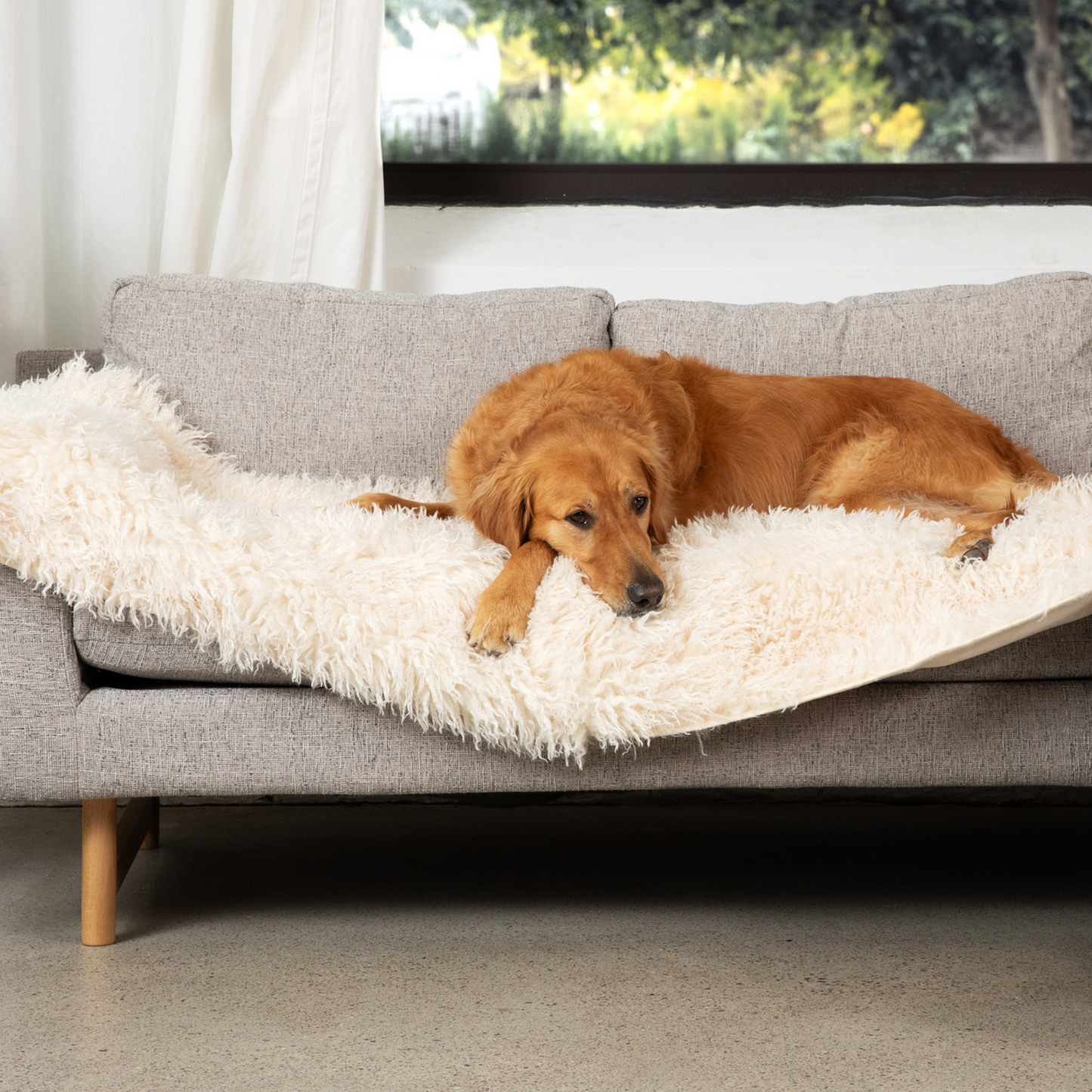 PupProtectorT Luxe Waterproof Bed Runner - Plush Sheep Ivory - gallery image 6