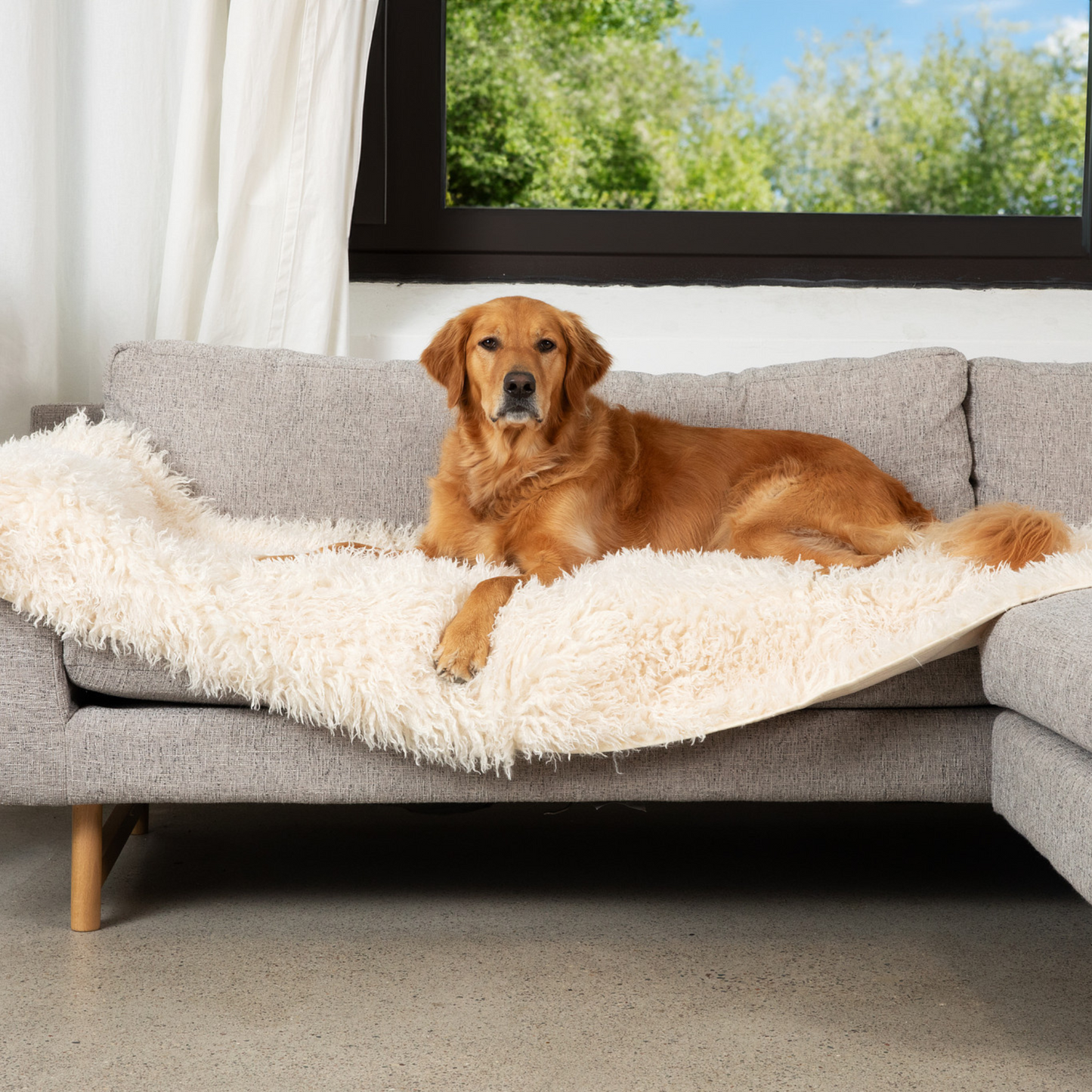 PupProtectorT Luxe Waterproof Bed Runner - Plush Sheep Ivory - gallery image 7