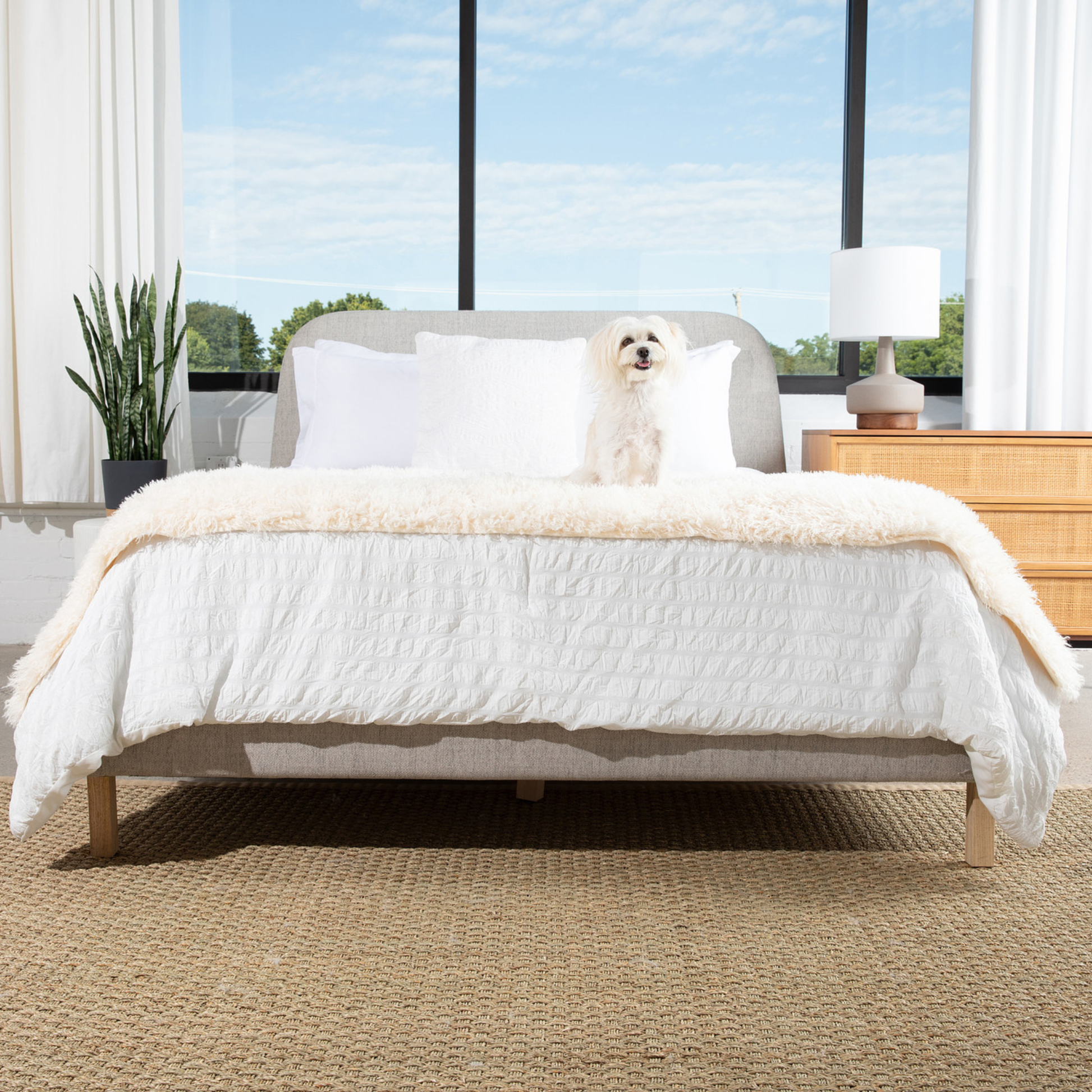 PupProtectorT Luxe Waterproof Bed Runner - Plush Sheep Ivory - gallery image 8