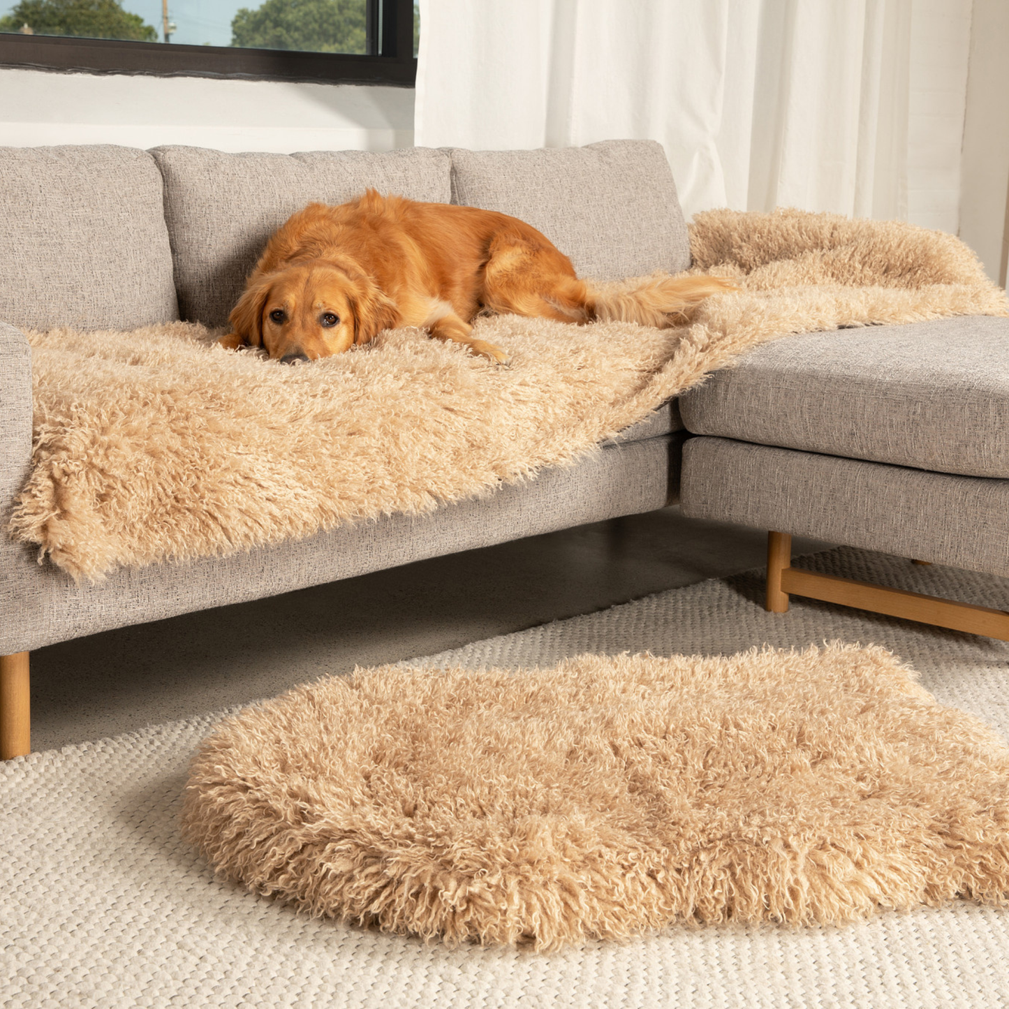 PupProtectorT Luxe Waterproof Bed Runner - Plush Sheep Tan - gallery image 10