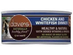 Daves Naturally Healthy Chicken Whitefish Cat Food 5 5Oz Wet - main product image
