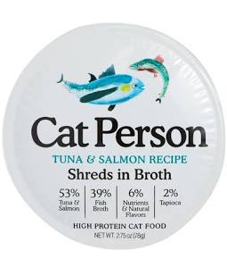Cat Person Cat Shredded Tuna Salmon In Broth 2 75Oz Wet Cat - main product image
