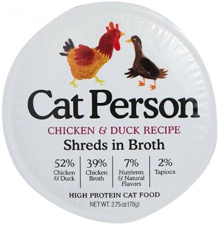 Cat Person Cat Shredded Chicken Duck In Broth 2 75Oz Wet Cat - main product image