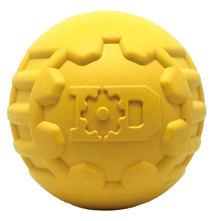 Dog Treat Toy Chew Enrichment Medium Yellow Durable Premium - main product image