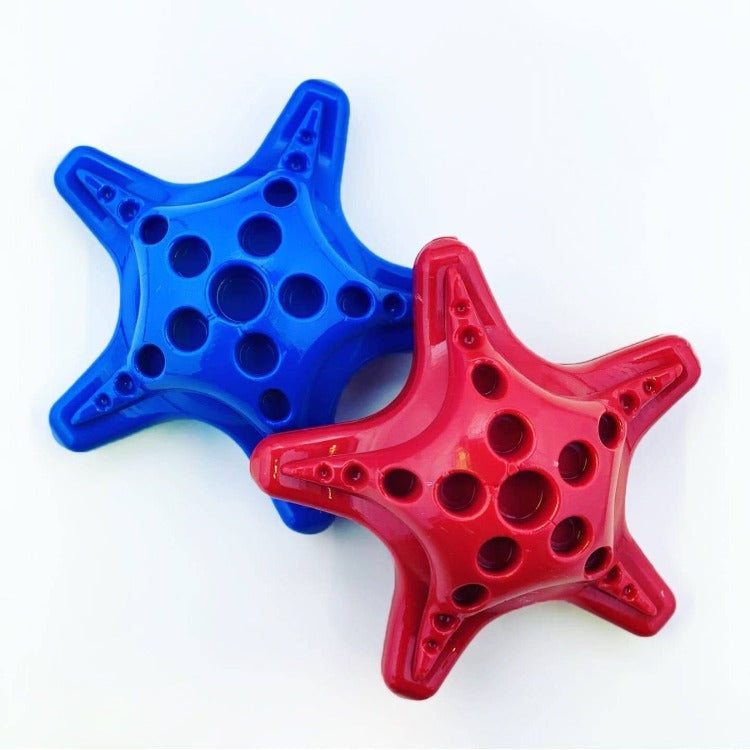 Starfish Nylon Dog Chew Toy For Aggressive Chewers USA Made - lifestyle view