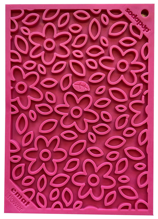 Flower Power Emat Enrichment Lick Mat For Dogs And Cats USA - detail view