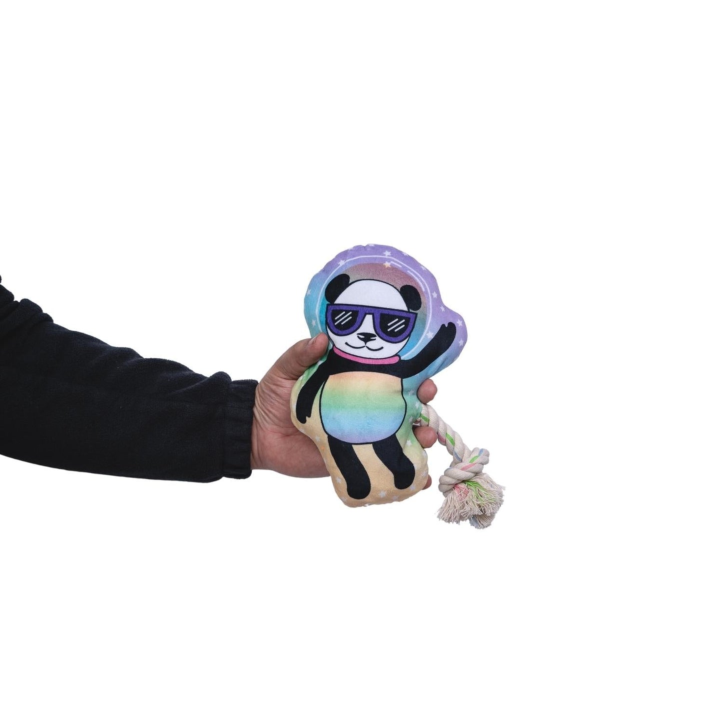 Dog Treats Space Panda Plush Toy with Squeaker Crinkle Paper - gallery product image for dog treats