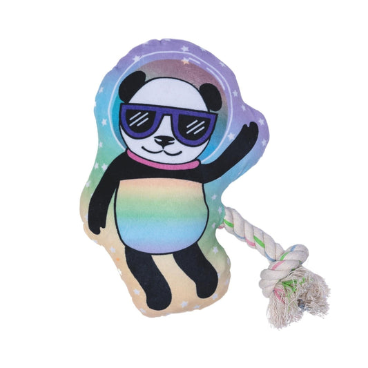Dog Treats Space Panda Plush Toy with Squeaker Crinkle Paper - main product image for dog treats