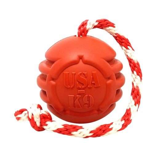 USA K9 Stars And Stripes Rubber Dog Toy K9 Handler Reward - main product image
