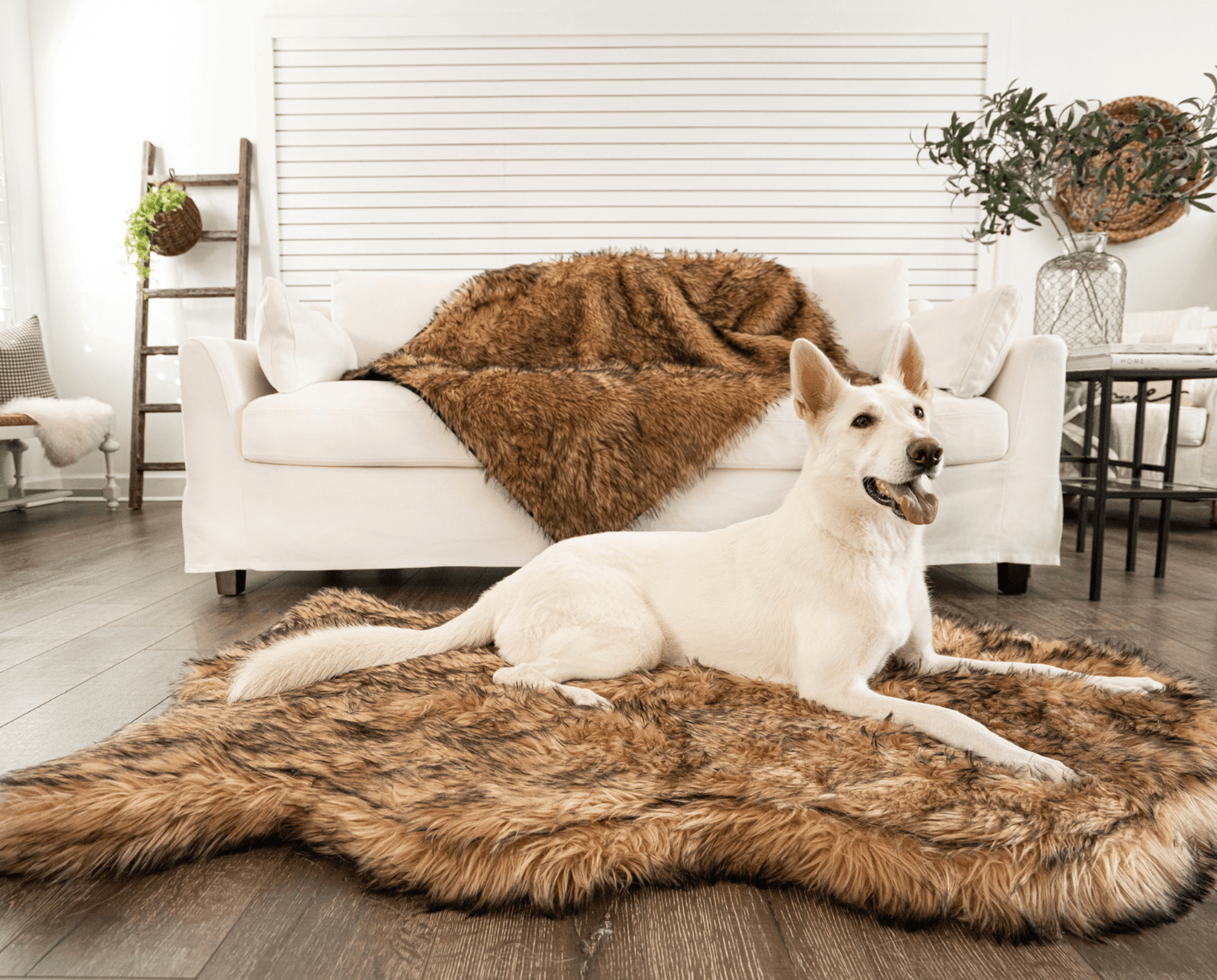 Memory Foam Dog Bed Faux Fur Sable Tan Orthopedic Comfort - gallery image 7