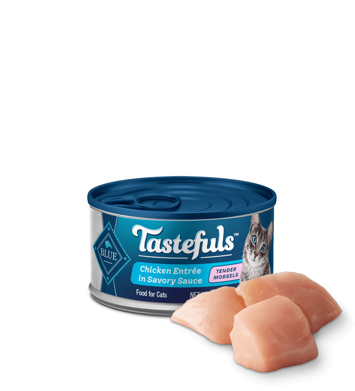 Blue Buffalo Tastefuls Adult Morsels Chicken Entree Wet Cat - main product image
