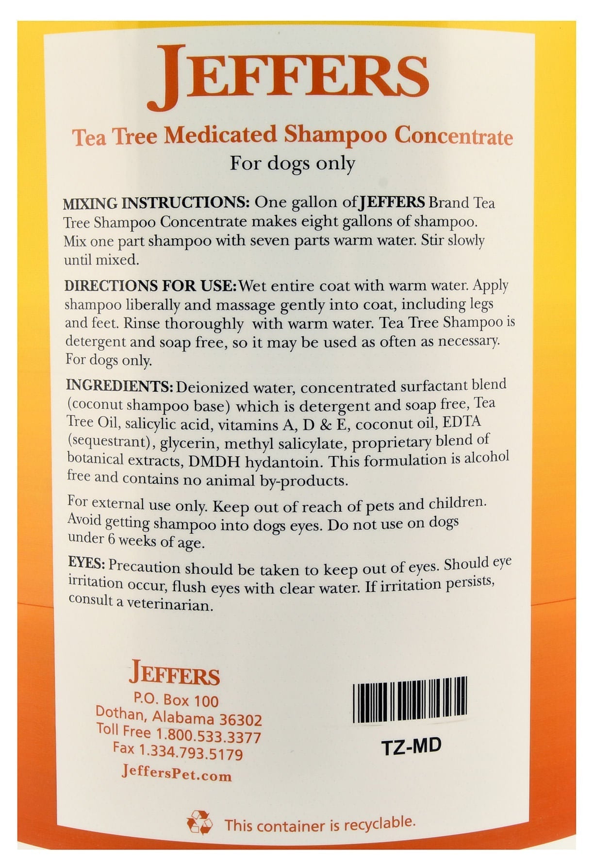 Pet Tea Tree Melaleuca Medicated Dog Shampoo For Dry - lifestyle view