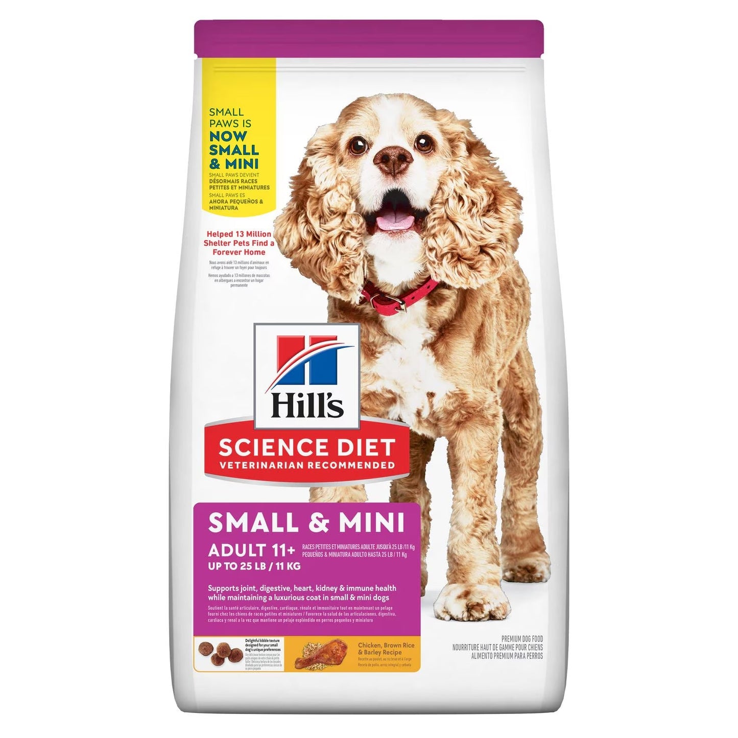 Hills Science Diet Senior 11 Small Mini Chicken Meal Barley - main product image