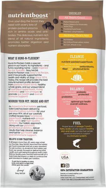 Solid Gold Nutrientboost Hund N Flocken Dog Food Dry Dog - detail view