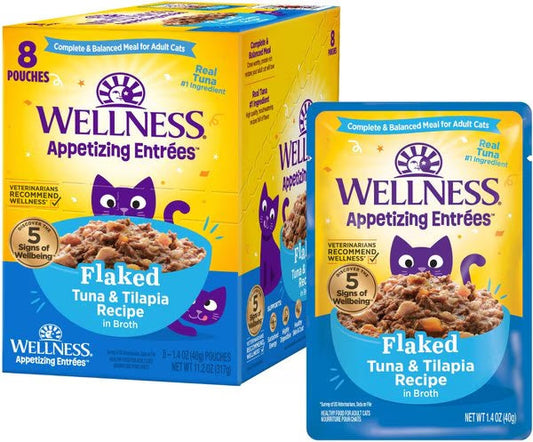 Wellness Appetizing Entrees Flaked Tuna Tilapia Cat 1 4Oz - main product image