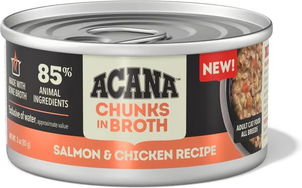 Acana Cat Grain Free Chunk Salmon & Chicken Wet Food (3oz) - main product view | Cat Food at Purrfect Pet Kingdom