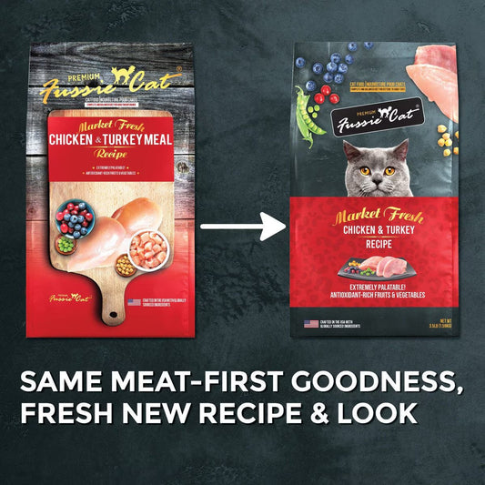 Fussie Cat Market Fresh Dry Cat Chicken & Turkey (3.5lb) - main product image