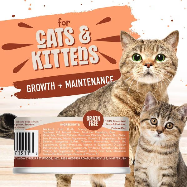 Earthborn Grain Free All Life Stages Catalina Catch Wet Cat - detail view