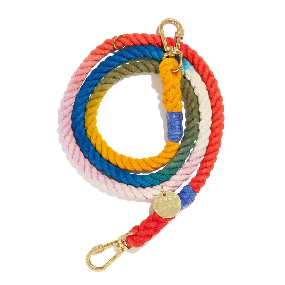 Found My Animal The Henri Ombre Cotton Rope Dog Leash Medium - main product image
