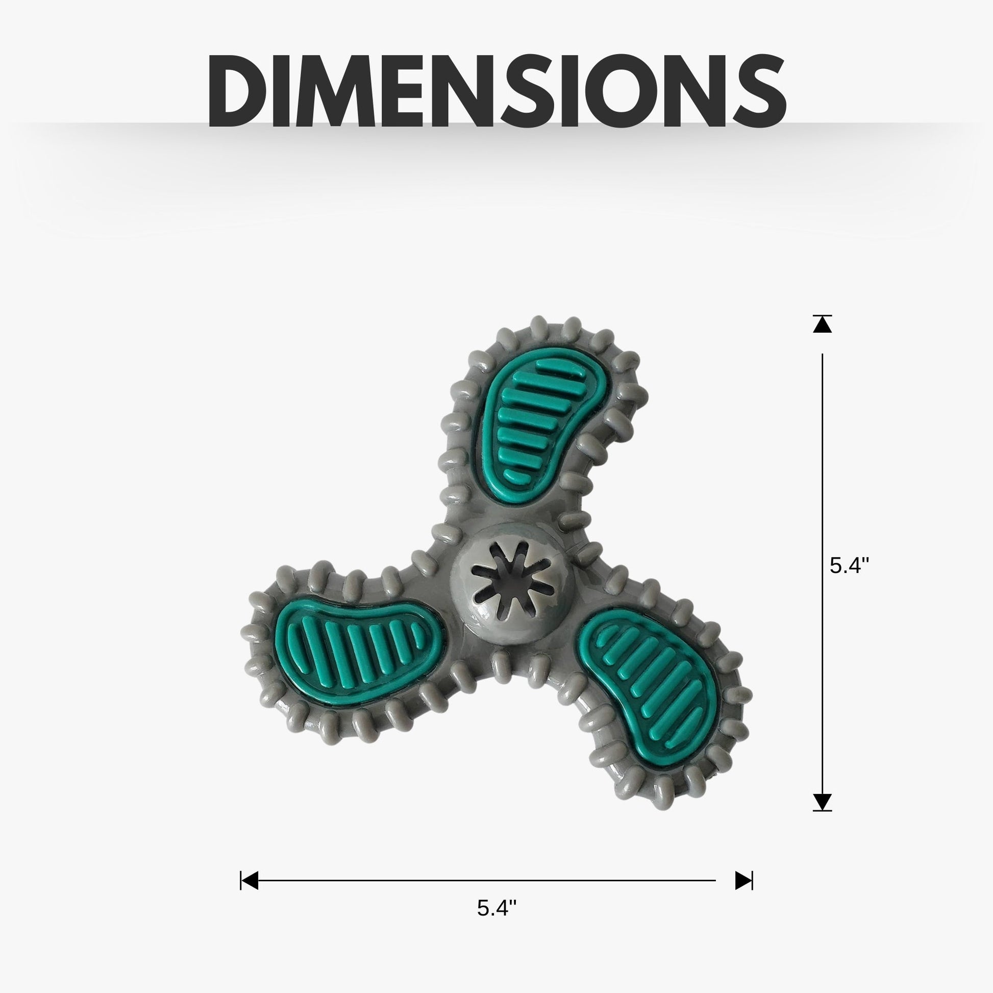 Dog Treats TPR Dental Spinner Chew Toy Durable Dental Fun - close up product image for dog treats