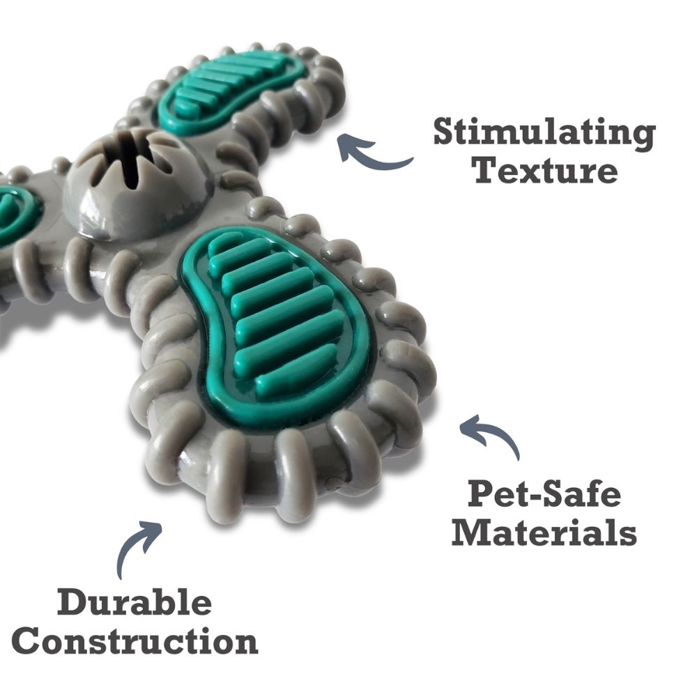 Dog Treats TPR Dental Spinner Chew Toy Durable Dental Fun - gallery product image for dog treats