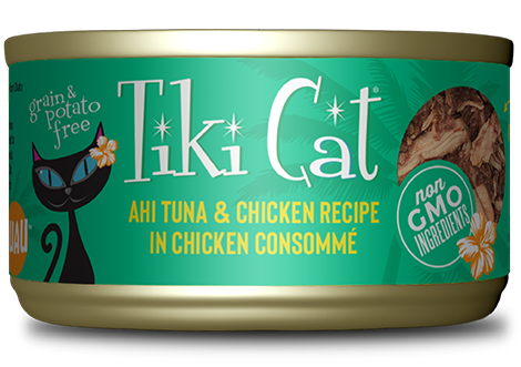 Tikicat Papeekeo Luau Ahi Tuna And Chicken 2 8Oz Wet Cat - main product image