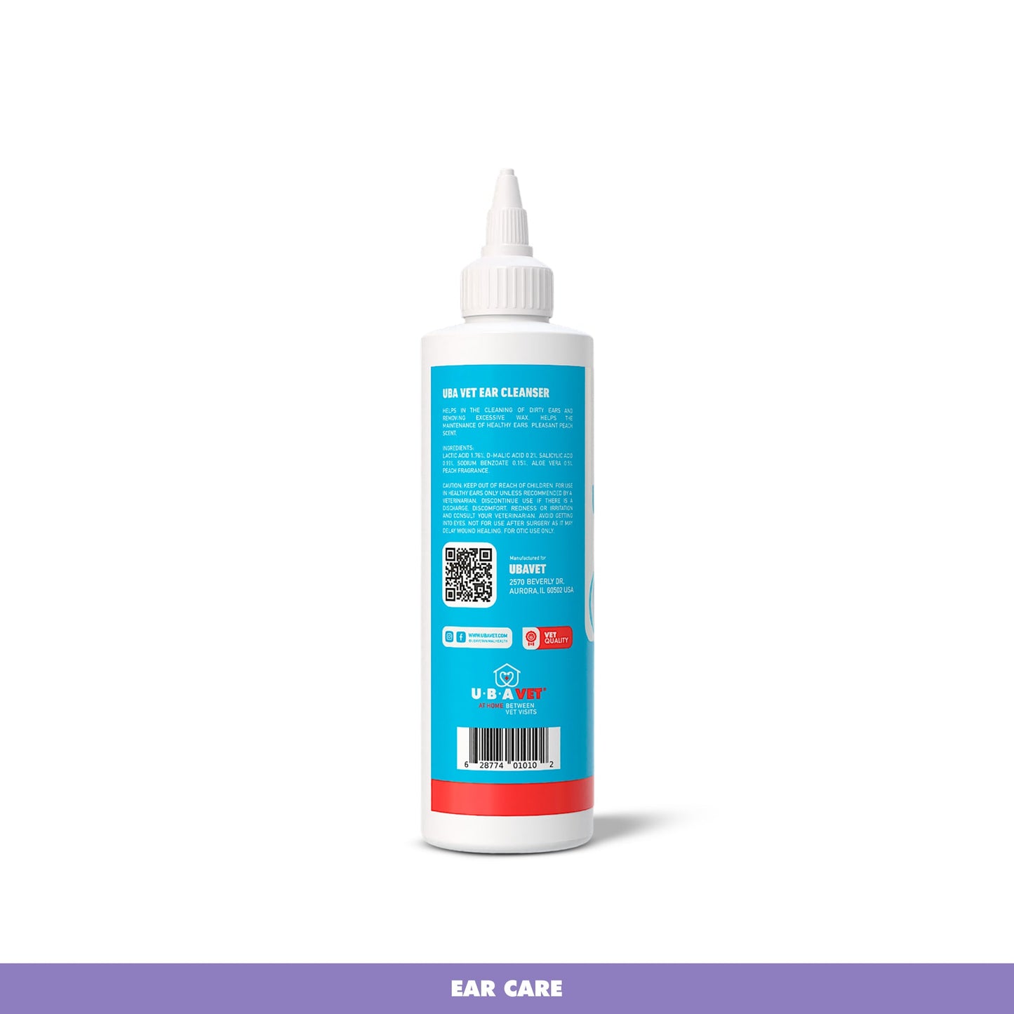 Cat Supply UBAVET Vet Ear Cleansing Solution Cats fl oz - detail product image for cat supply