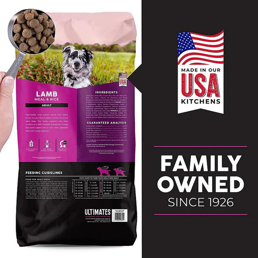 Ultimates Adult Lamb Meal & Brown Rice Dry Dog Food (28lb) - detail view
