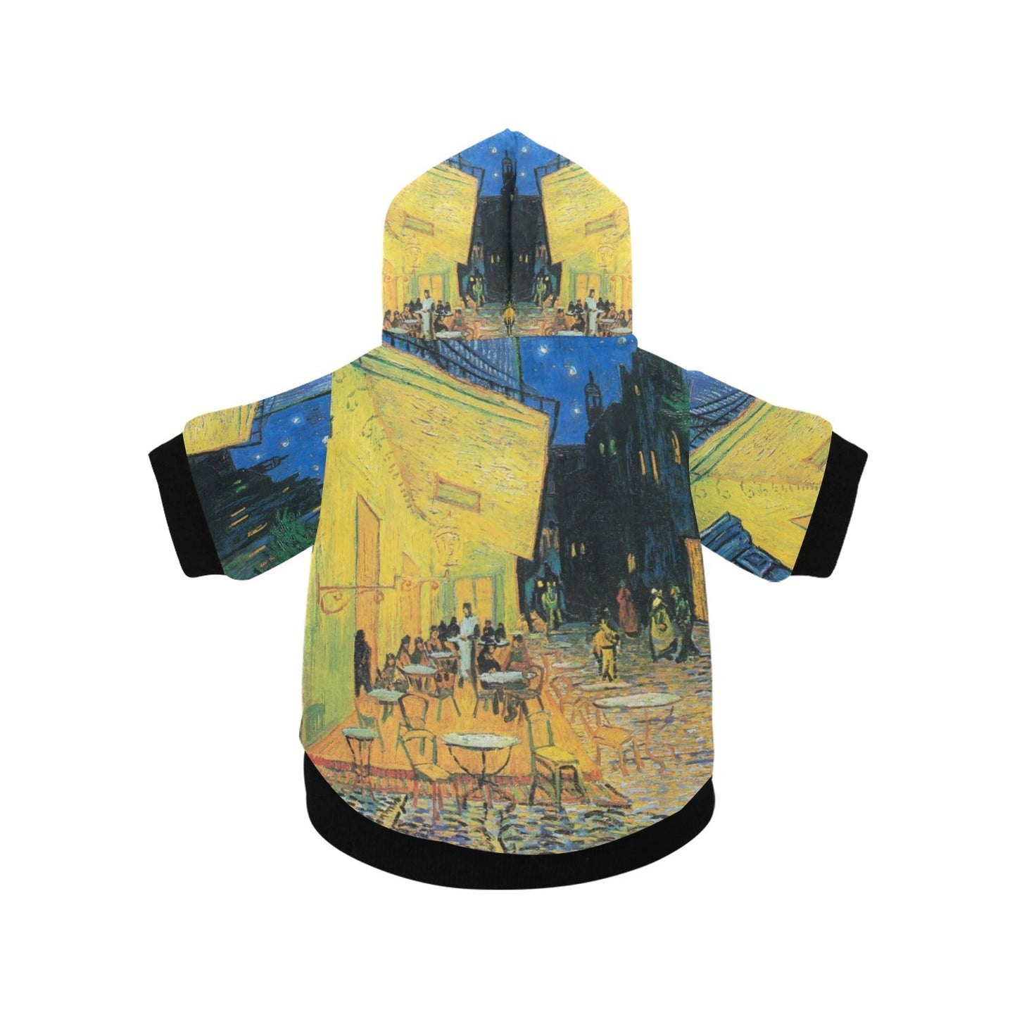 Pet Apparel Van Gogh Cafe Terrace At Night Button Hoodie main product image for dogs and cats