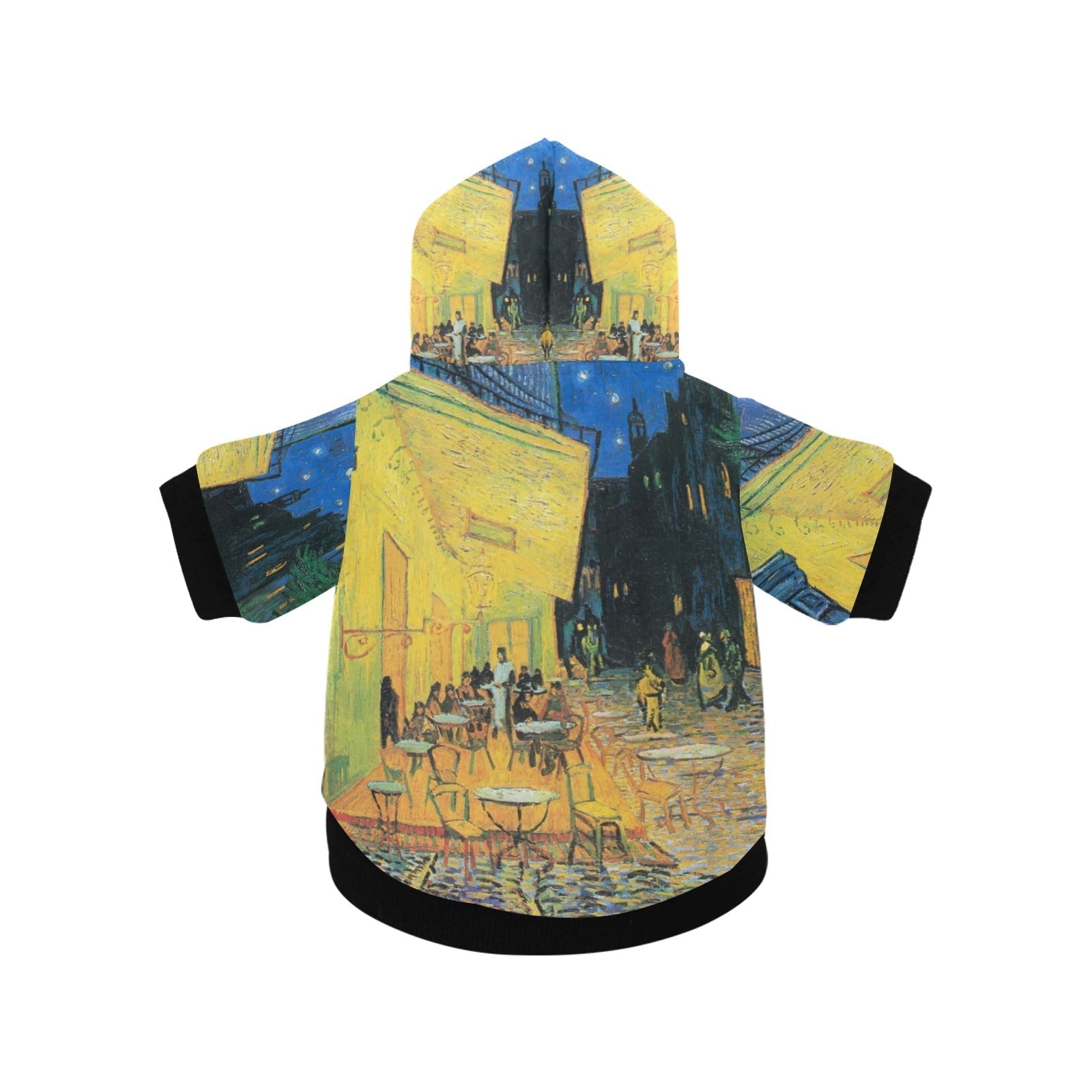 Pet Apparel Van Gogh Cafe Terrace At Night Button Hoodie main product image for dogs and cats