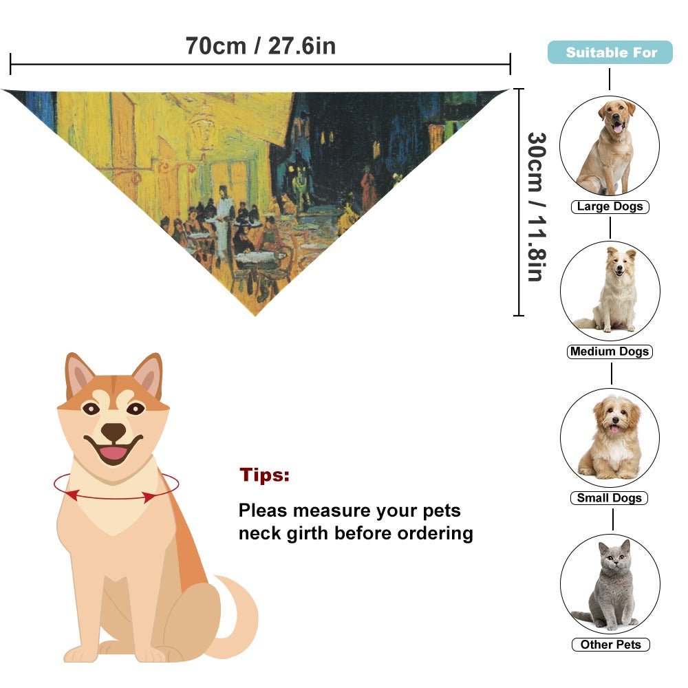 Pet Supply Van Gogh Cafe Terrace At Night Scarf for Comfort main product image for dogs and cats