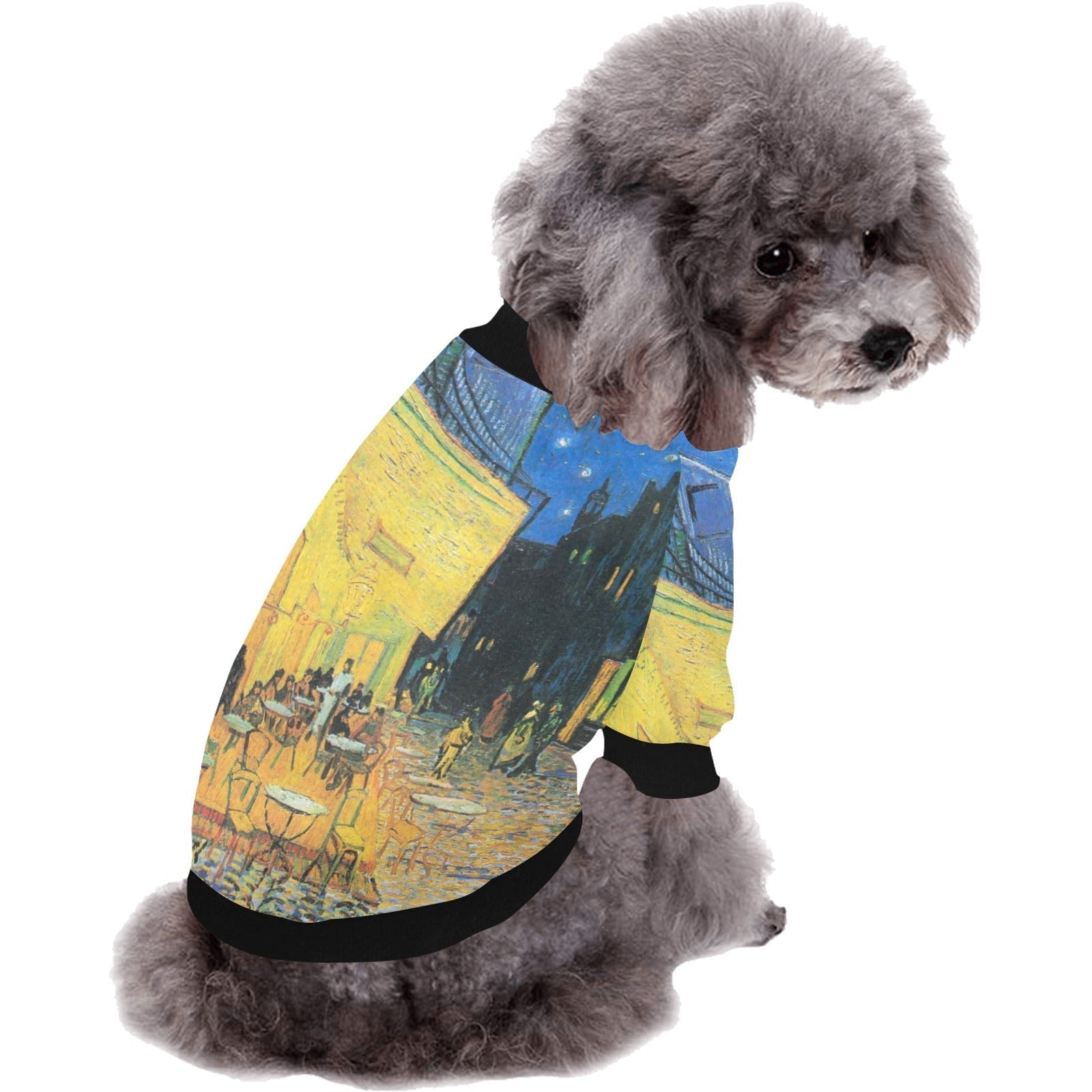 Pet Apparel Van Gogh Cafe Terrace At Night Round Neck t main product image for dogs and cats
