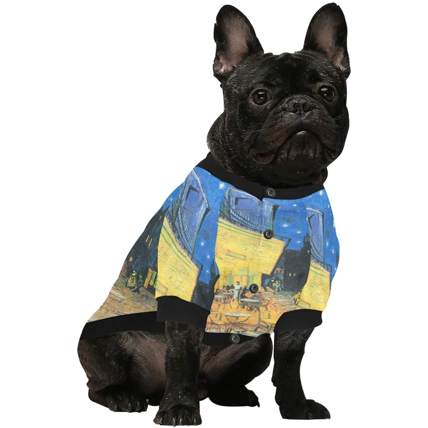 Pet Apparel Van Gogh Cafe Terrace At Night Round Neck t main product image for dogs and cats