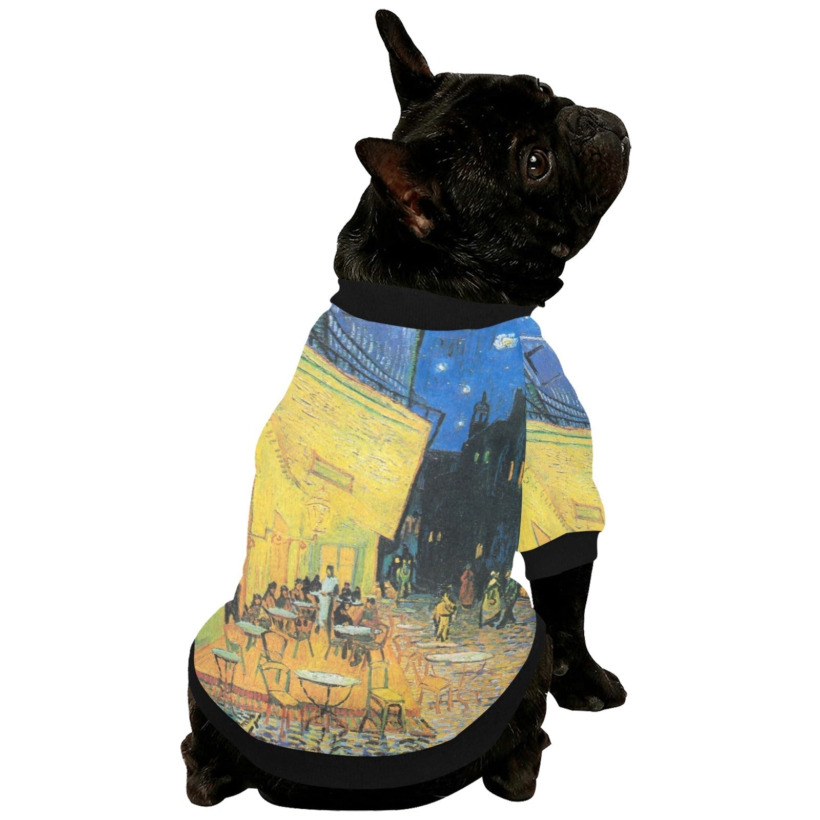 Pet Apparel Van Gogh Cafe Terrace At Night Round Neck t main product image for dogs and cats
