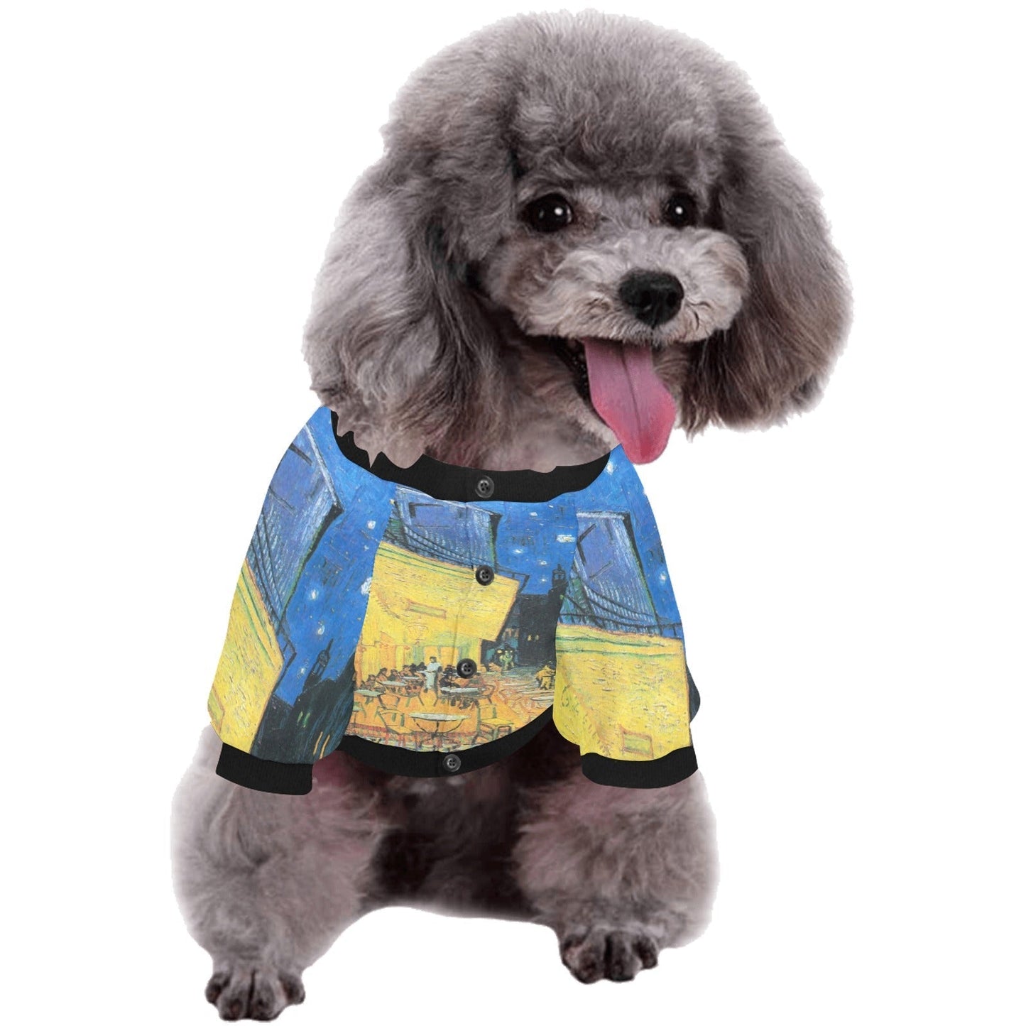 Pet Apparel Van Gogh Cafe Terrace At Night Round Neck t main product image for dogs and cats